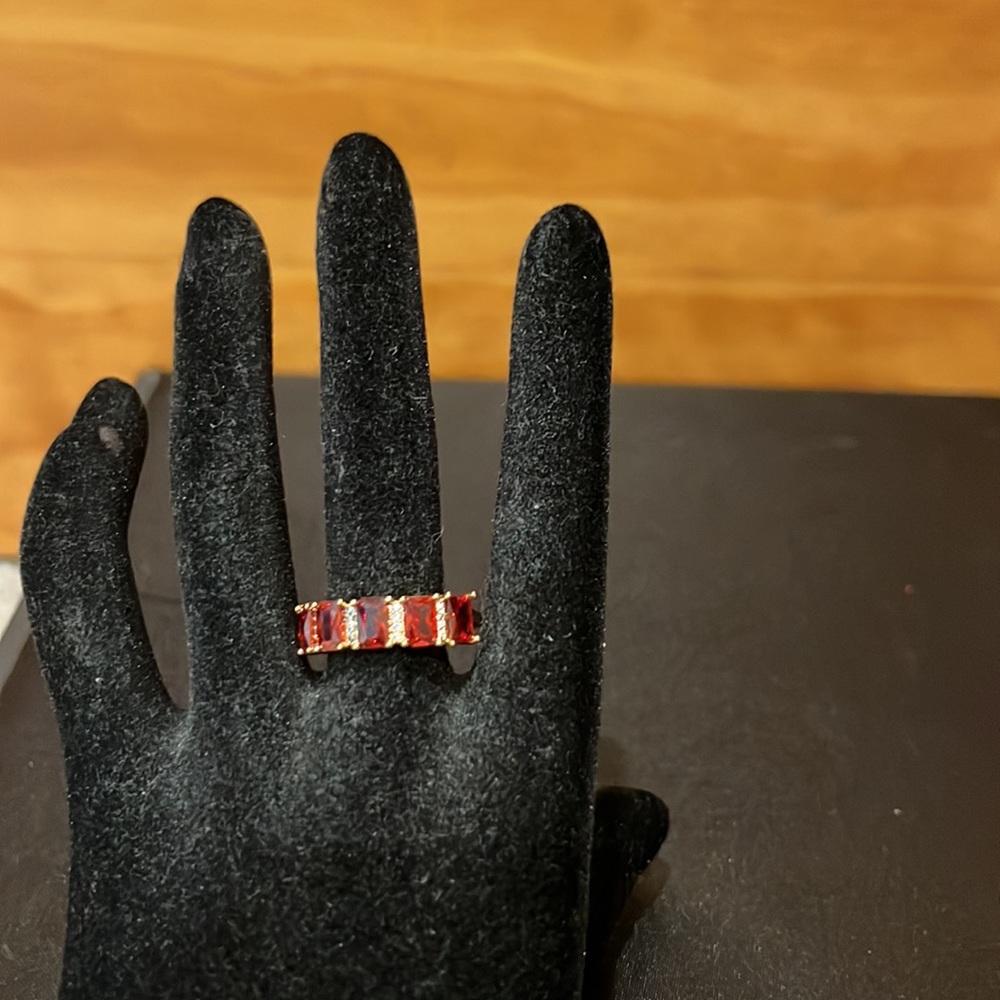 Gem Stone Ring 18k Rose Gold Plated - Picture 9 of 9